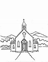 Church Coloring Pages People Color Faith Worship sketch template