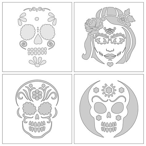printable halloween pumpkin stencils skulls