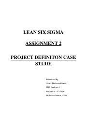 lss assignment  pdfpdf lean  sigma assignment  project
