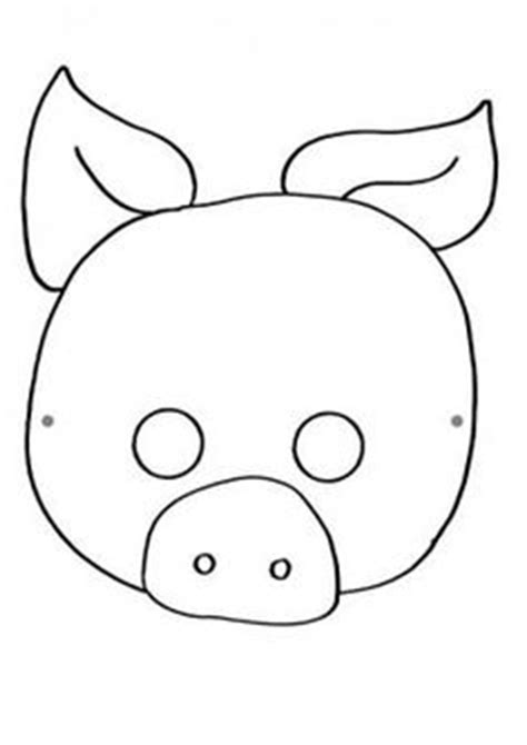 printable animal masks pig mask printable pig mask coloring page