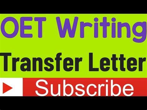 oet transfer letter formathow  write  oet transfer letteroet