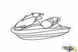 Jet Ski Boat Coloring Draw Pages Speed Seadoo Sketch Transportation Printable Drawing Drawings Drawingnow Step Rescue Print Kb sketch template