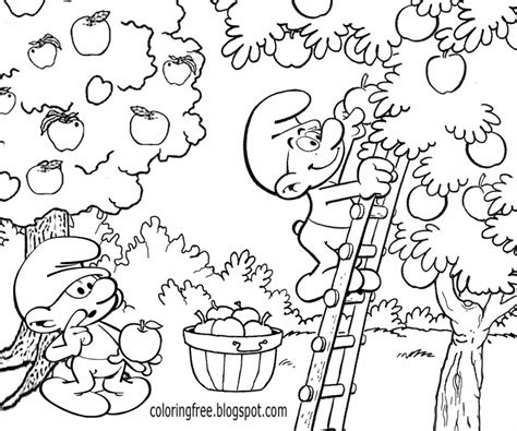 coloring page printable picture  color kids drawing ideas smurfs coloring books