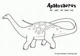 Coloring Dinosaur Apatosaurus Pages Neck Long Names Color Kids Print Rex Train Popular Choose Board sketch template