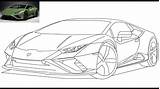 Lamborghini Huracan Drawing Evo 2021 Rwd Create Digital Cars Illustrator Spyder Sketches Car Drawings sketch template