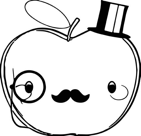 caramel apple coloring page