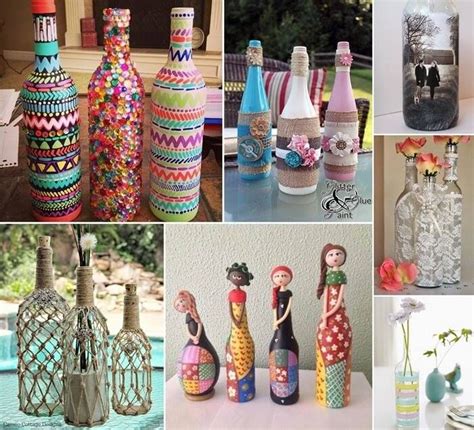 Empty Glass Bottles Diy Crafts For Home Decor Bottles Decoration