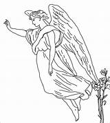 Angel Coloring Pages Angels Guardian Printable Male Drawing Color Colouring Drawings Tattoo Kids Female Sheets Print Adults Engravings Keywords Suggestions sketch template