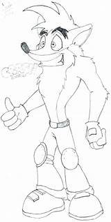 Crash Bandicoot Coloring Pages Getcolorings Colo Color Getdrawings Print sketch template