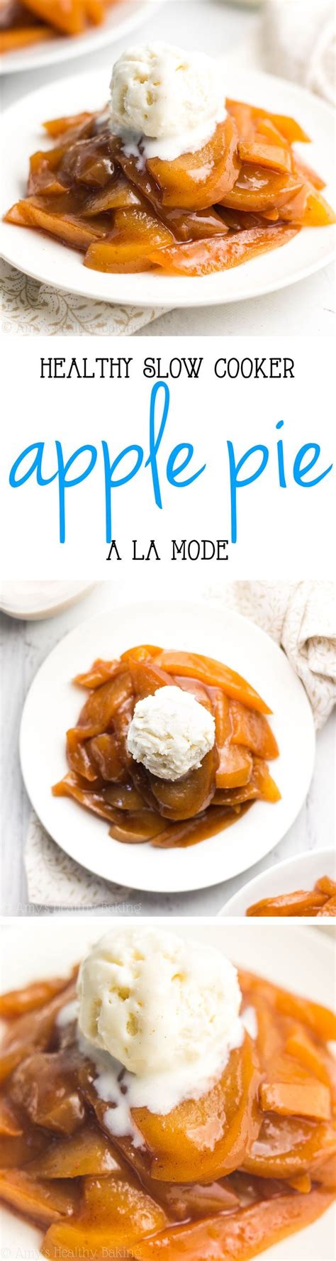 Healthy Slow Cooker Crustless Apple Pie à La Mode The Easiest Recipe