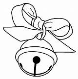 Bell Christmas Outline Clip Clipart Bells Jingle sketch template