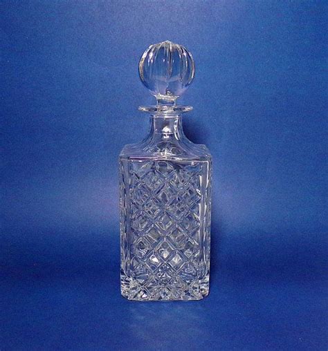 Vintage Block Crystal Whiskey Decanter Etsy Whiskey Decanter