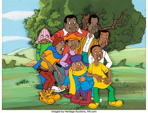 fat albert   cosby kids production cel  master painted lot