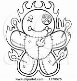 Doll Coloring Voodoo Clipart Voo Doo Vector Cartoon Burning Pages Outlined Dolls Thoman Cory Grinning Tattoo Royalty Depressed Clipartof Drawing sketch template