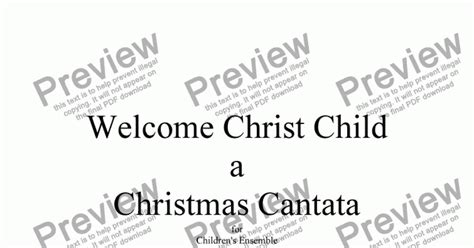 christmas cantata  christ child  sheet