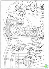 Coloring Fashion Barbie Fairytale Pages Dinokids Close Print sketch template