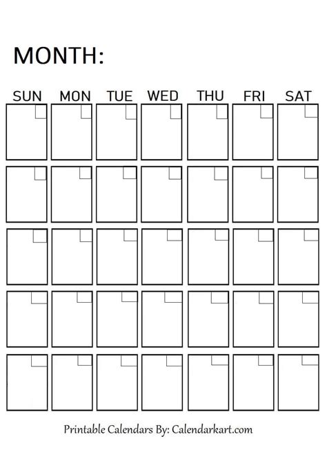 blank calendar  month blank calendar monthly  portrait flickr