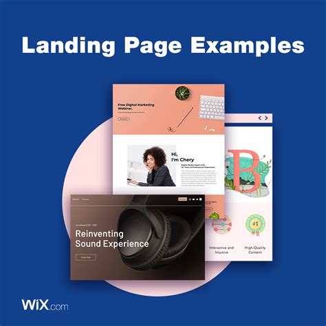 examples  landing pages     landing
