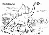 Brachiosaurus Coloring Dinosaur sketch template