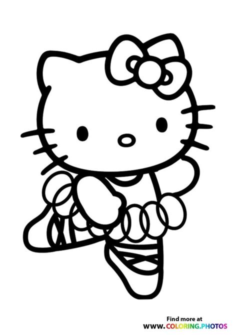 kitty ballerina coloring pages  kids