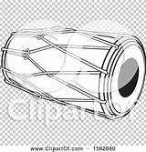 Clipart Instrument Lankan Sri Drum Illustration Royalty Vector Perera Lal sketch template