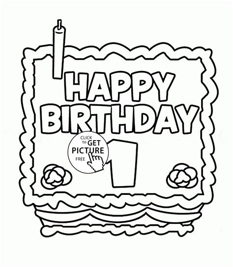 happy st birthday card coloring page  kids holiday coloring pages