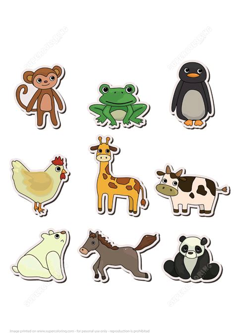 animal stickers printable printable word searches