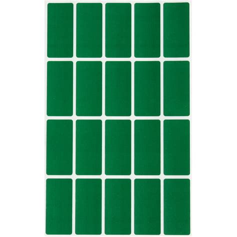 royal green      stickers rectangular labels  green mm  mm  pack