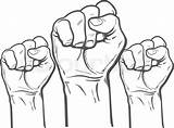 Fist Vector Hand Strong Male Raised Background Getdrawings Mans sketch template