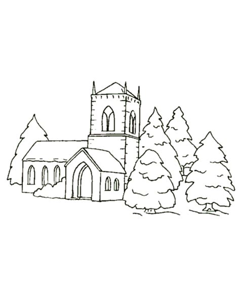 coloring page christmas church google search christmas scenes