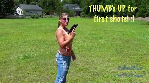 One Girl Shooting The Glock 19 For The First Time Girls And Guns