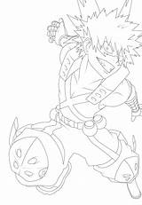 Bakugo Katsuki Anime Coloring Drawing Pages Character Lineart Drawings Deviantart Sketch Choose Board Sketches A4 Boy sketch template