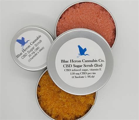 blue heron cannabis cbd sugar scrub natures reset