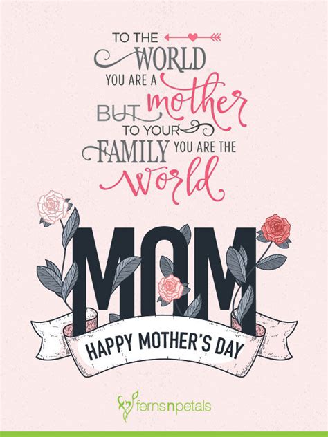 happy mothers day quotes wishes status images  ferns  petals