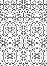 Coloring Pattern Flower Pages Patterns Printable Drawing Adults Geometric Template Getdrawings Categories Supercoloring sketch template