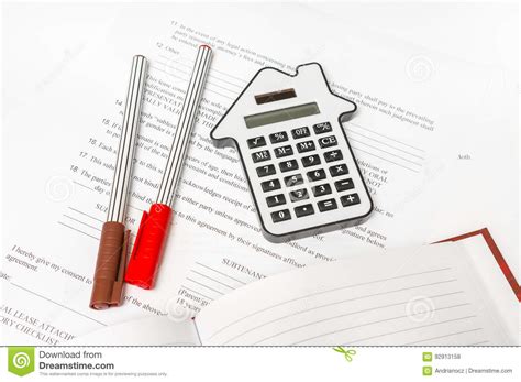 calculator  contract seal purchase  investment stock photo image  form concepts
