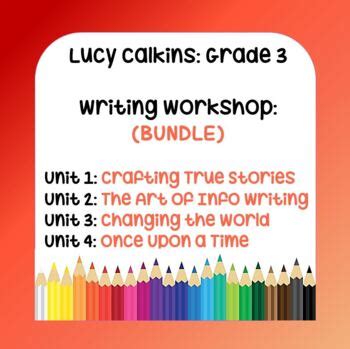 bundle  grade lucy calkins writing workshop  units tpt