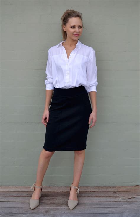 Straight Skirt Women S Black Straight Office Wool Skirt Smitten