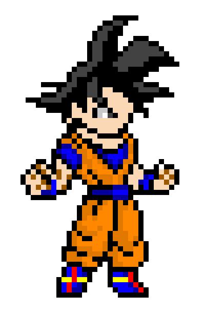 Son Goku Ssj3 By Pusheads Pixel Art Grid Pixel Drawin
