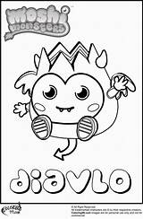 Coloring Moshi Pages Monsters Print Popular sketch template