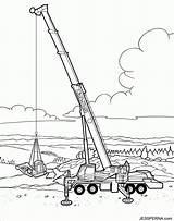 Coloring Crane Pages Construction Printable Truck Site Ball Wrecking Tower Drawing Hoisting Trucks Colouring Color Vehicles Drawings Cranes Clipart Vehicle sketch template