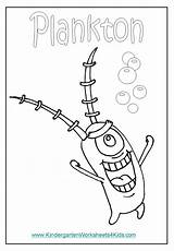 Coloring Spongebob Pages Plankton sketch template