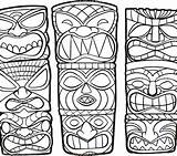 Tiki Coloring Mask Pages Hawaiian Head Template Masks Getdrawings Printable Getcolorings Color Print Colorings sketch template