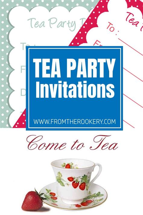 elegant tea party invitations