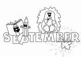September Month Printable Pdf Coloring Coloringpage Eu sketch template