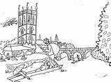 Colouring Janie Hampton River Oxford Cherwell 1492 Magdalen Beside Tower Built College sketch template