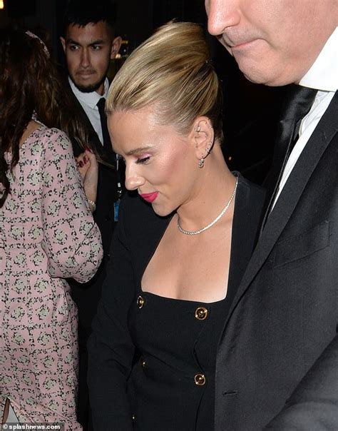 Scarlett Johansson Sports Ripped Tights As She Leaves Netflix S Baftas