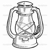 Lantern Camping Sketch Coloring Retro Lanterns Old Illustration Fashioned Vector Template Cartoon Drawings Stock Colouring Pages Kerosene Suitable Doodle Format sketch template