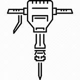 Jackhammer Hammer Building Repairs Tool Interior Icon Outline Editor Open sketch template