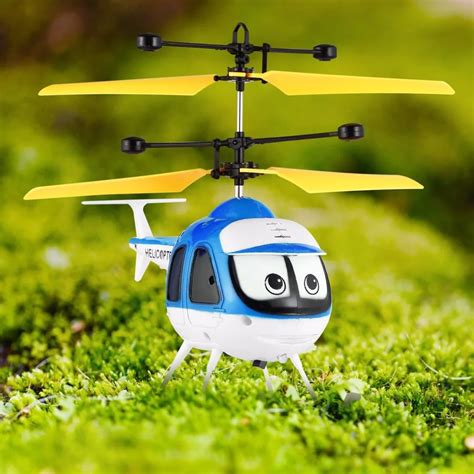 tomlov induction flying toys rc helicopter cartoon remote control drone kid plane toy mini rc